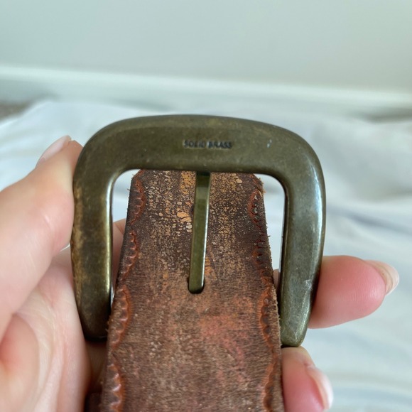 Vintage‎ Fossil Genuine Leather Foil Woven Belt main image 11